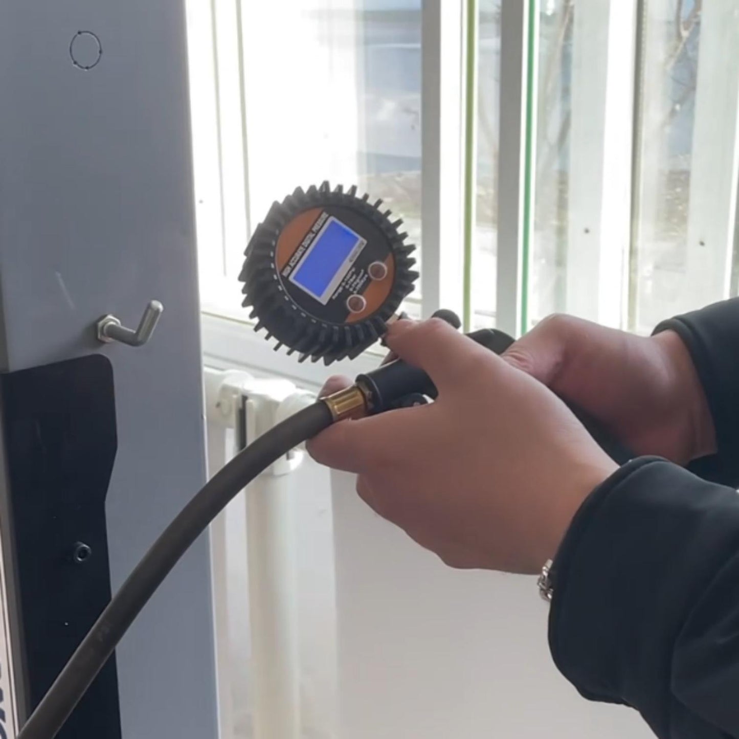 RebarTech Digital Tire Pressure Gauge with Inflator, 3-250 PSI