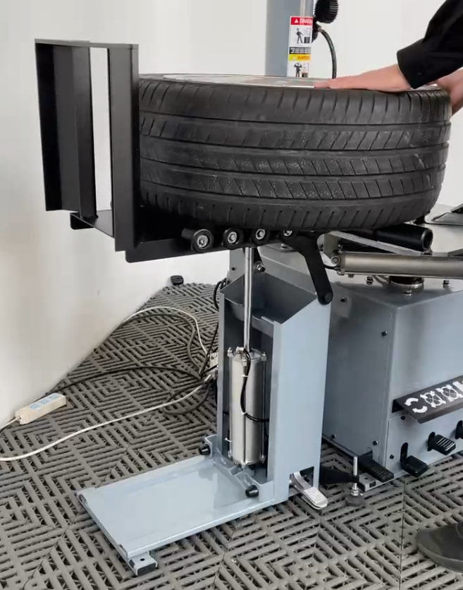 Tire Changer Machine Lift, Lifting Device for Tire Changing, Pneumatic Lifter by RebarTech