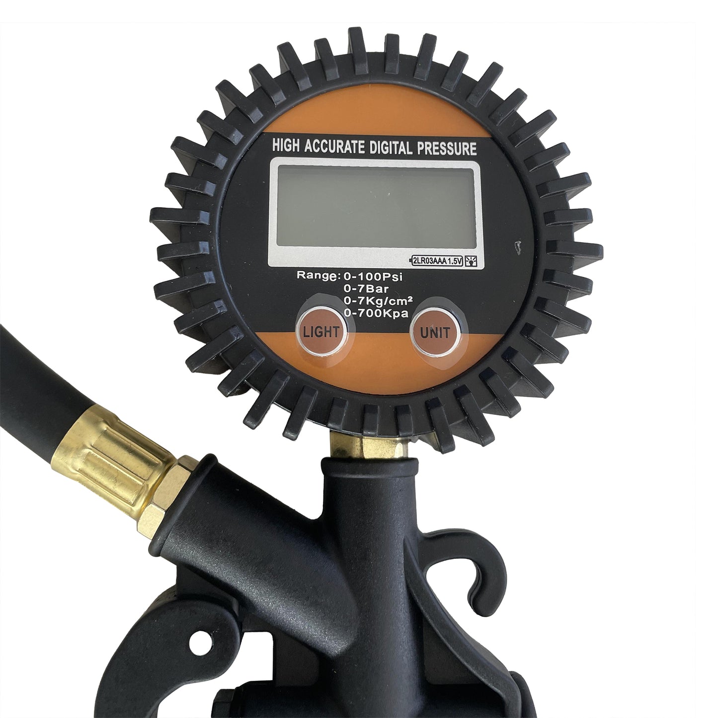 Digital Tire Pressure Gauge with Inflator, 3-250 PSI