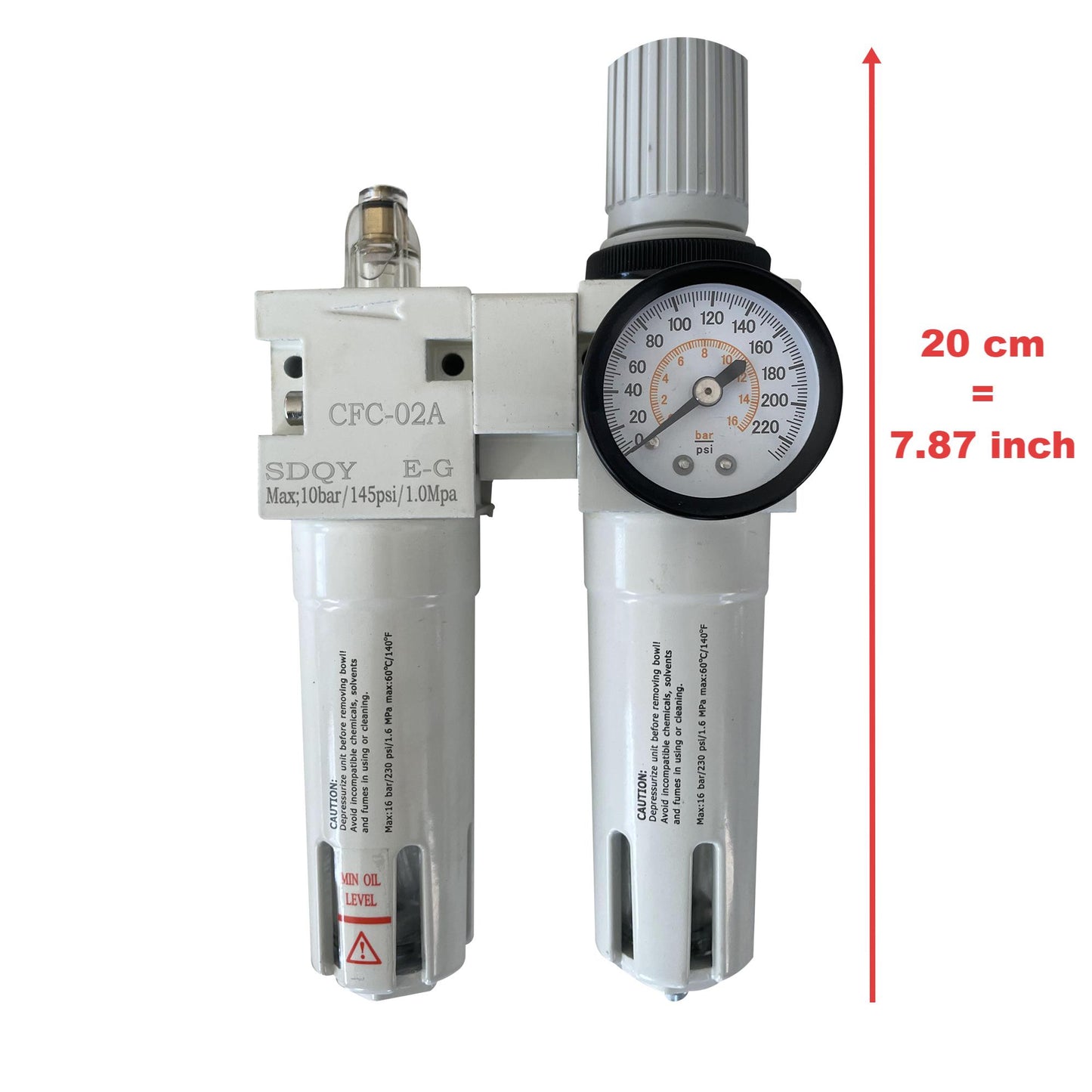Tire Changer Air Pressor Oil Water Regulator Separator with Pressure Gauge