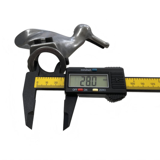 Rebartech (28mm Straight Hole) Tire Changer Motorcycle Duck Head, Attachment Duckhead for Tire Changing Machine, Replacement Duckbill, Mount Demount Tool, Stainless Steel Tyre Repair Accessory