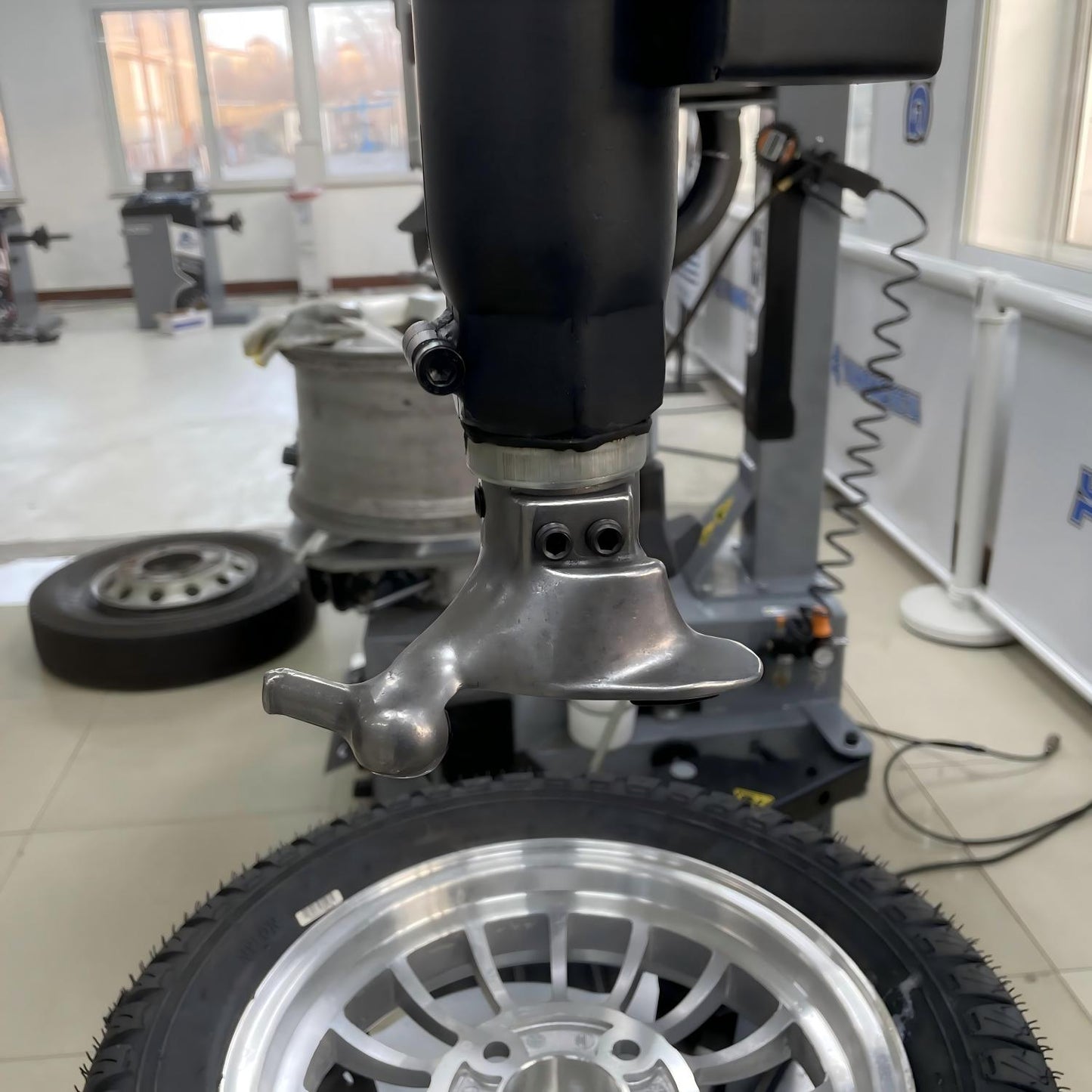 (30mm Straight Hole) Tire Changer Motorcycle Duck Head, Attachment Duckhead for Tire Changing Machine, Replacement Duckbill, Mount Demount Tool, Stainless Steel Accessory by Rebartech